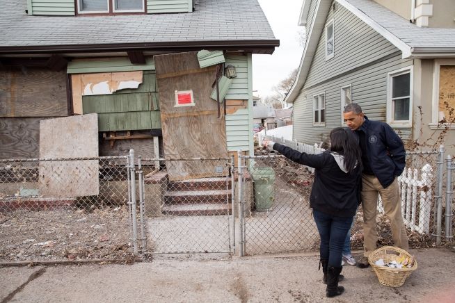 Obama visited Staten Island